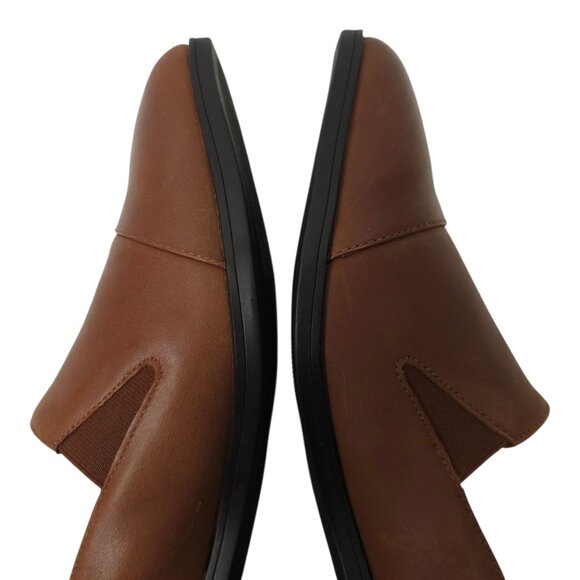 Bella Vita Ohara Burnished Leather Loafer Women 12M Camel Slip On Block Heel NEW - Picture 14 of 16